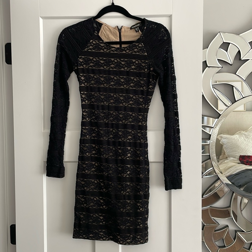 Bebe Black Lace Mini dress